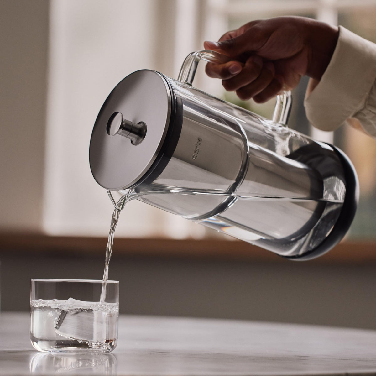 Aarke Purifier refillable filter system reduces waste and simplifies maintenance