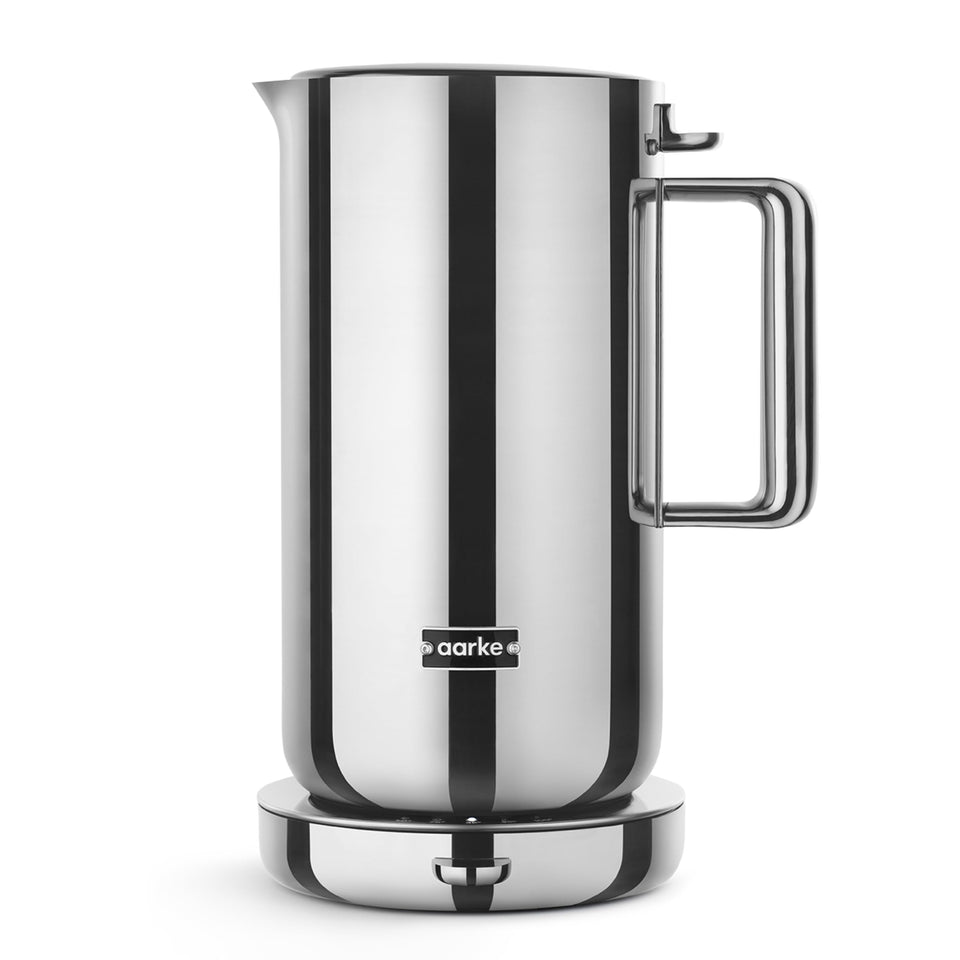 Aarke stainless steel kettle with a sleek body for modern kitchens