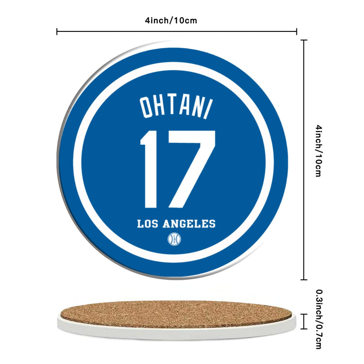 AARONIE Dodger coaster high-definition color for vivid Dodgers imagery.