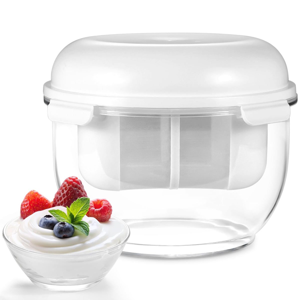 Aastrogleam Greek yogurt maker outer container, spacious fridge-friendly design