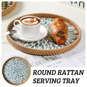 Aayoruro round tray for fruit bread and dessert service