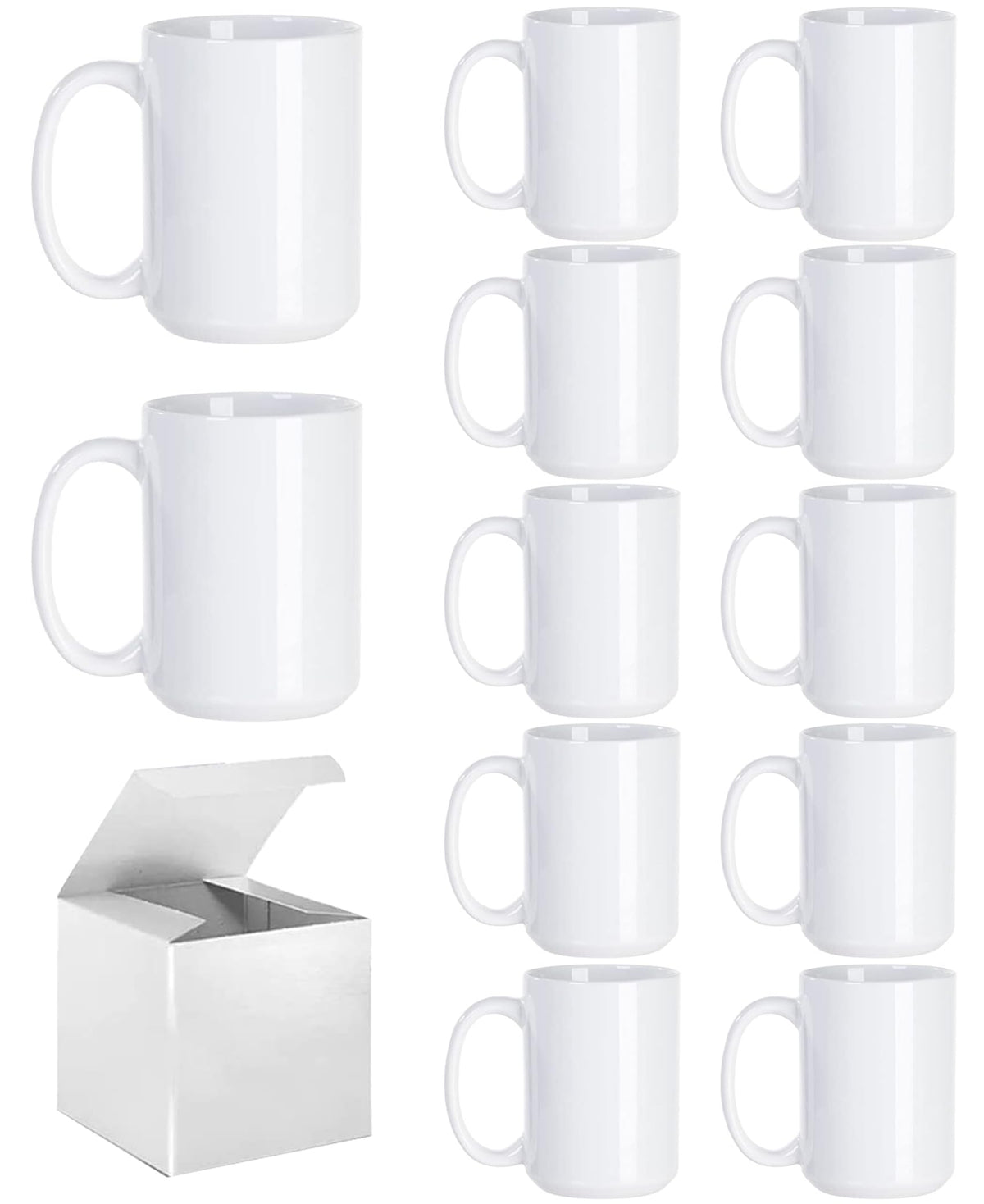 ABBSH sublimation coffee mug 15oz white, ideal for personalized gifts and daily rituals.