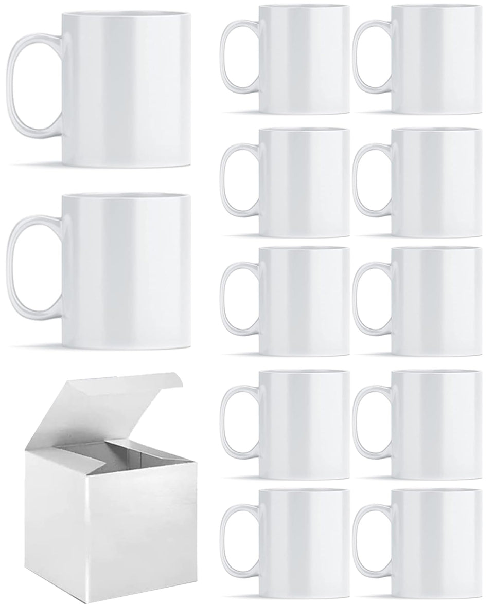 ABBSH sublimation mug with box, 11 oz, ready for custom designs