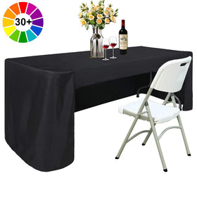 ABCCANOPY 6ft rectangle tablecloth draped for a banquet setting