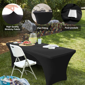 ABCCANOPY 6ft table cover demonstrates durable material and secure edge fit for busy events