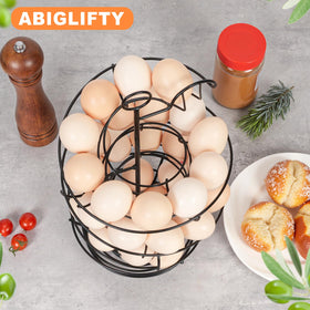 Abiglifty compact design fits small spaces while keeping eggs visible