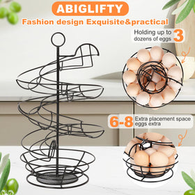 Abiglifty 3-dozen capacity egg holder keeps a ready supply visible