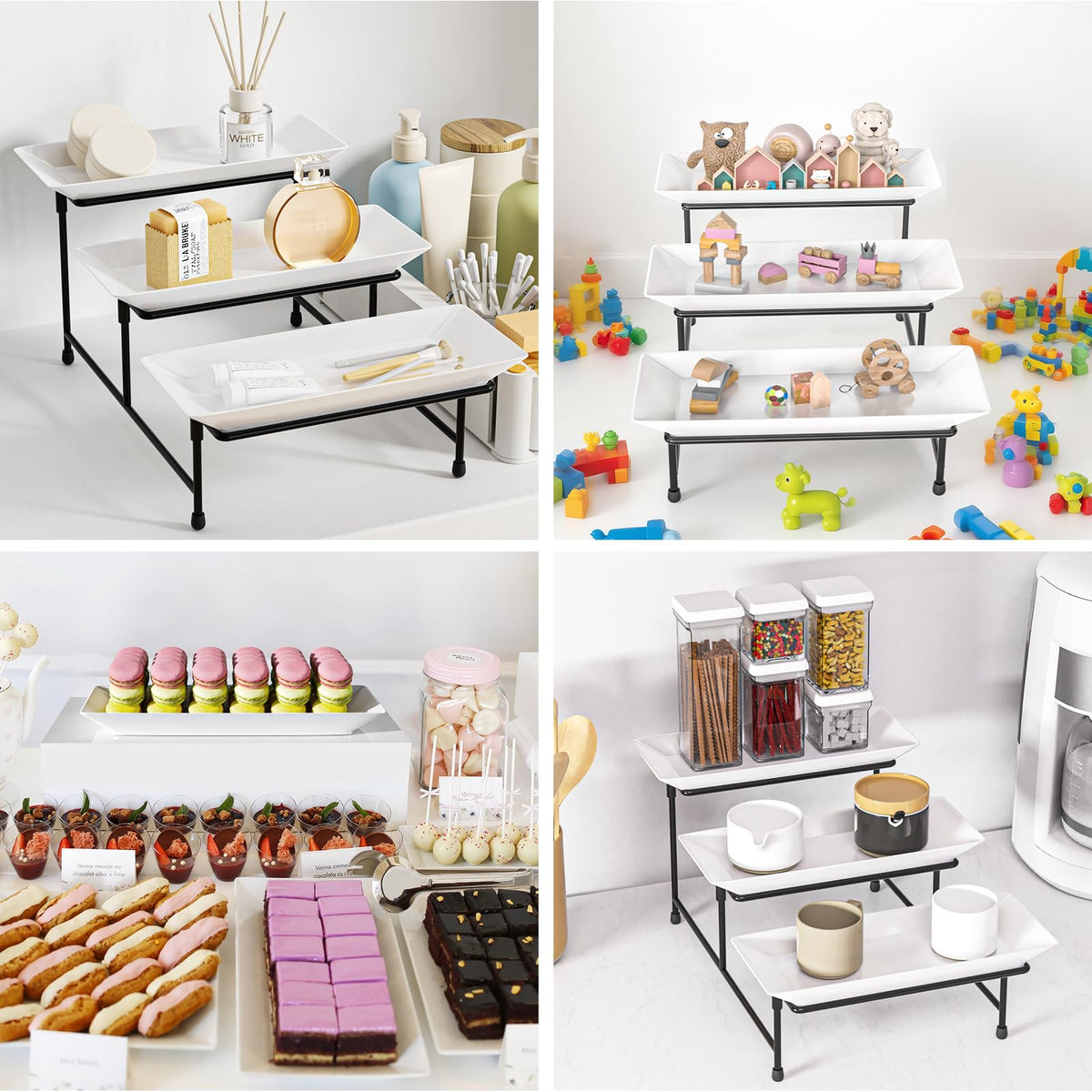 Abiglifty non-slip rubber feet ensure stable dessert presentation