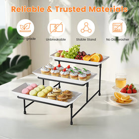 Abiglifty shatter-proof plastic platter detail highlights lightweight safety