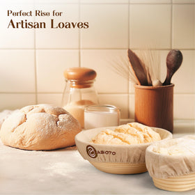 ABIOTO bread-proofing basket made from natural rattan material