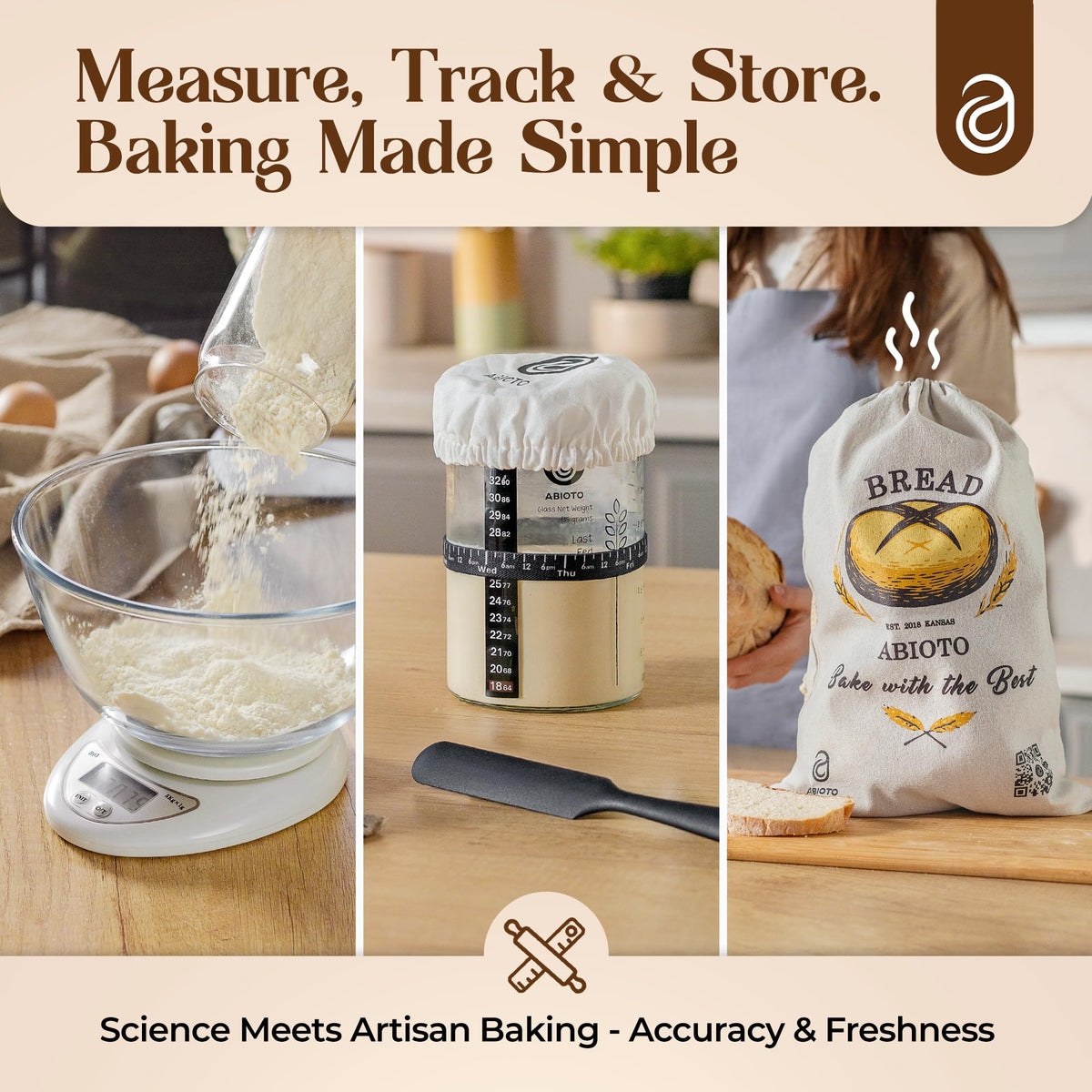 ABIOTO Slings lift dough into the dutch oven safely for strong oven spring.