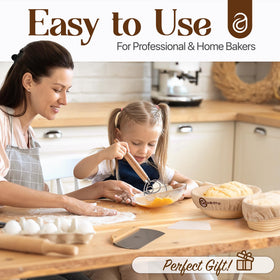 ABIOTO scrapers for clean edges and easy dough handling