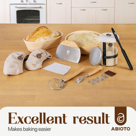 ABIOTO silicone sling supports safe transfers from oven to board.