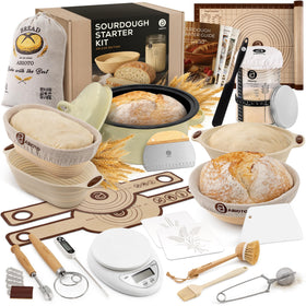 ABIOTO Sourdough Starter Kit with Dutch oven for even heat and crust.