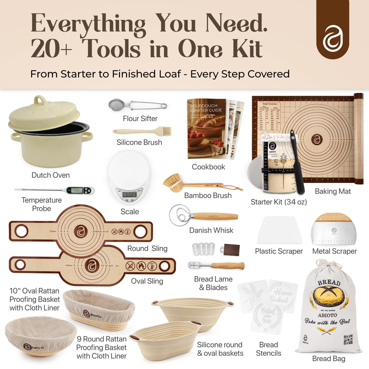 ABIOTO Starter jar with breathable cover supports consistent feedings and fermentation.