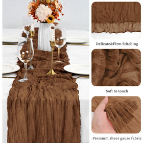 ABKLESACH versatile cheesecloth runner suits bridal showers, baby showers, and celebrations.