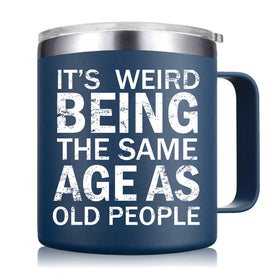 Abledn mug front view navy blue for daily coffee and humor
