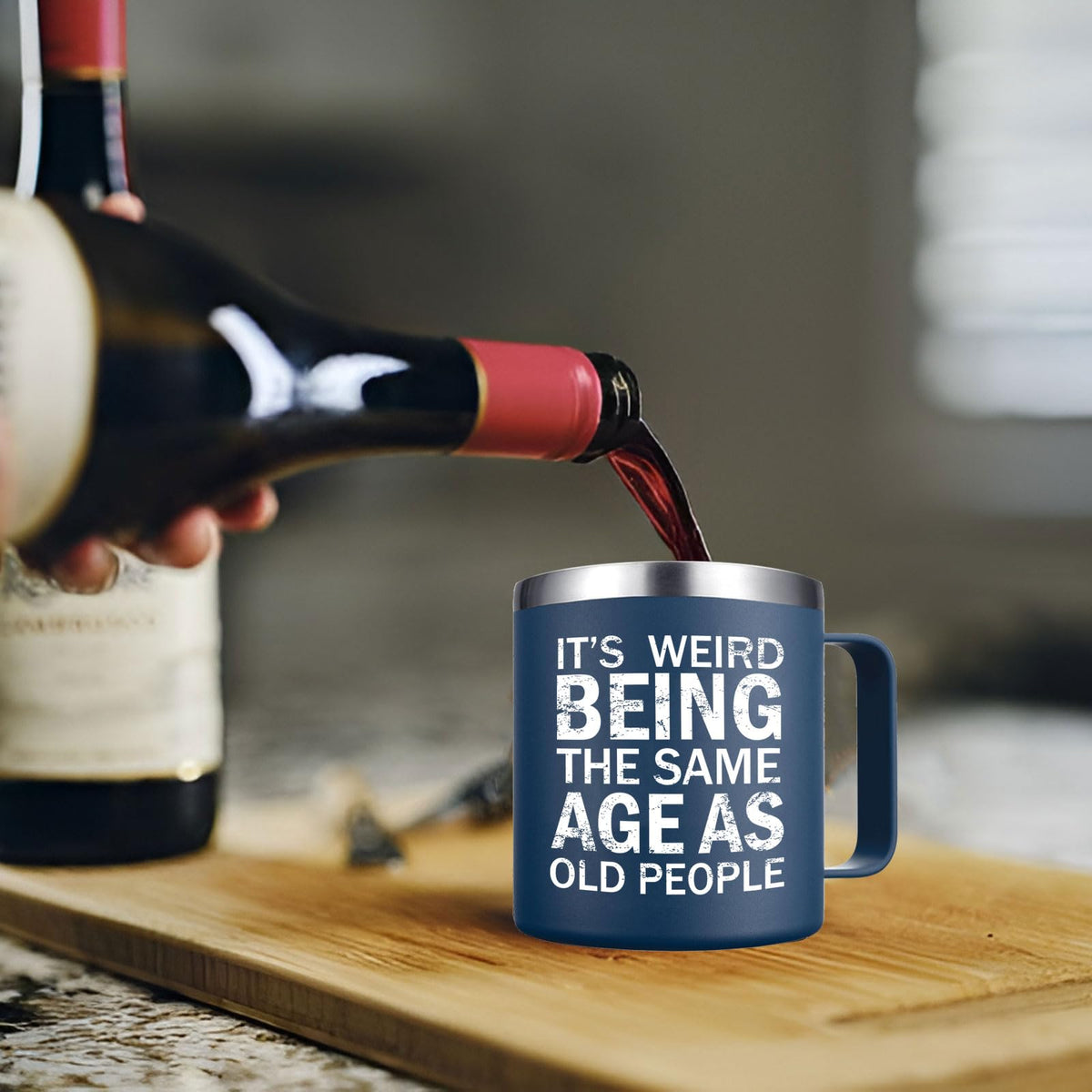 Abledn versatile mug for coffee, tea, juice, or beer