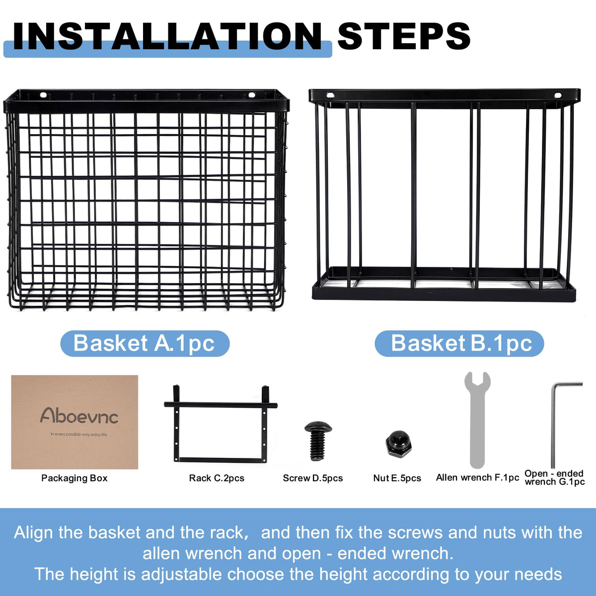 Aboevnc storage basket for cutting boards and baking sheets with easy reach
