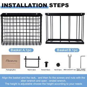 Aboevnc storage basket for cutting boards and baking sheets with easy reach