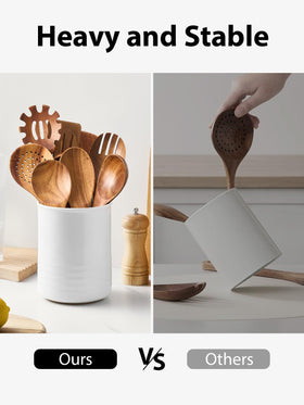 ABRUTY versatile ceramic holder doubles as a vase or small tool storage.