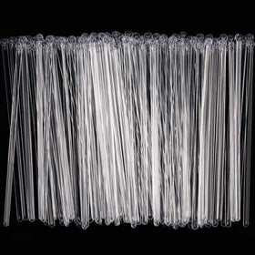 ABSOK 100-pack crystal stirrers, clear and practical for parties and offices.