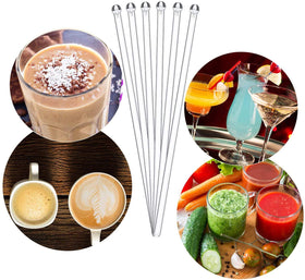 ABSOK clear plastic stirrer, 18 cm, ideal for hot coffee and tea.