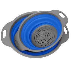 ABSOK 9-3-inch blue colander, ideal for quick pasta draining