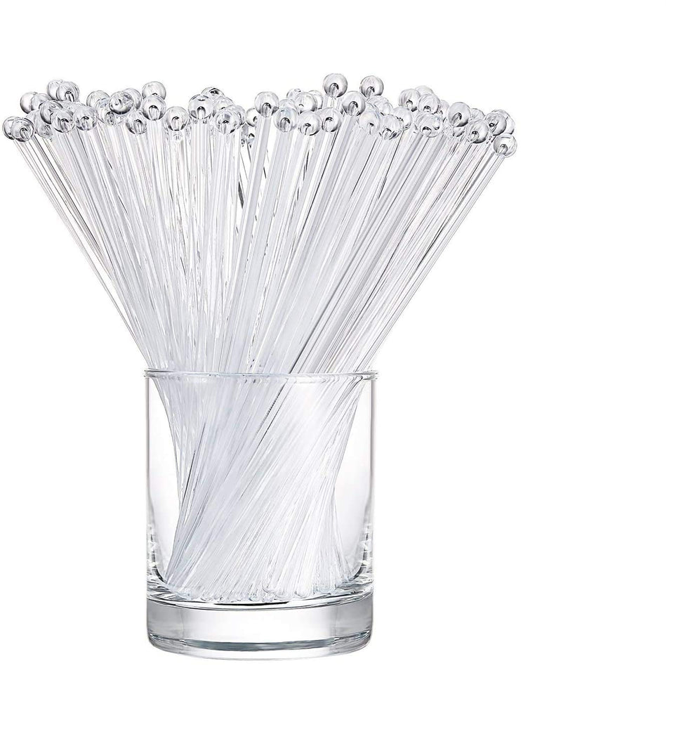 ABSOK crystal ball-top stirrer, 18 cm, keeps cocktail garnishes in place.