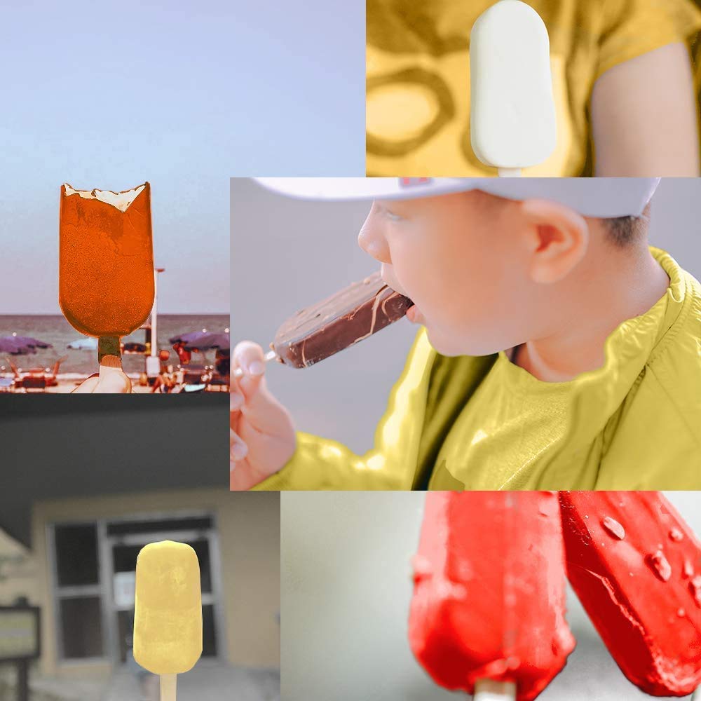 ABSOK red two-pack molds provide family-friendly popsicle making.