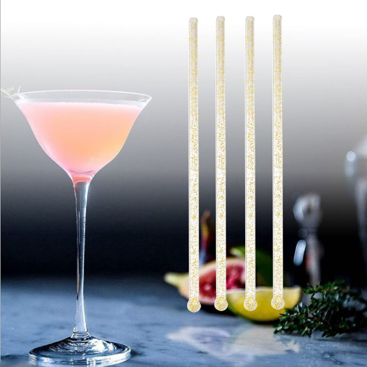 ABSOK party catering stirrers with crystal design for events.