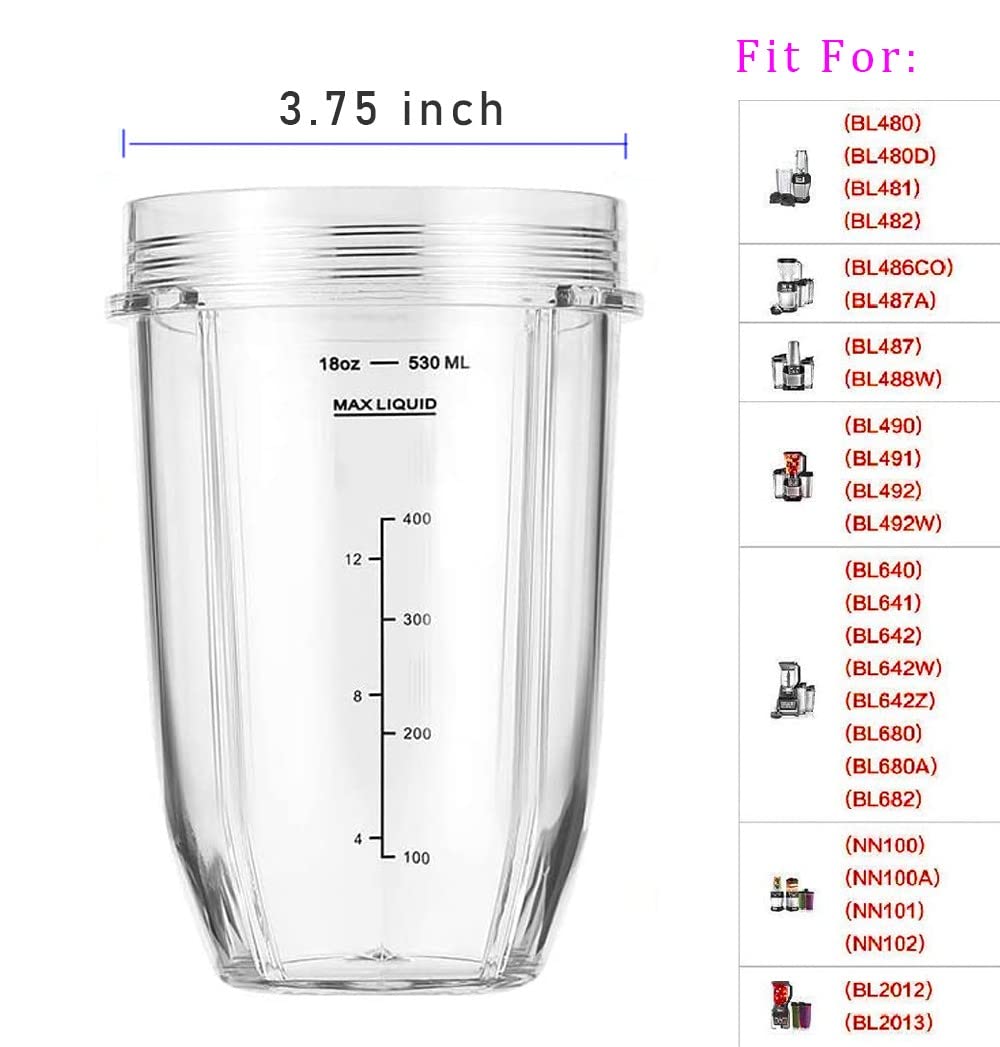 ABTER Ninja-compatible cup fits many models for easy pitcher replacement.