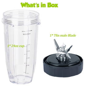 ABTER 24oz cup accessory for Nutri Ninja expands blending capacity