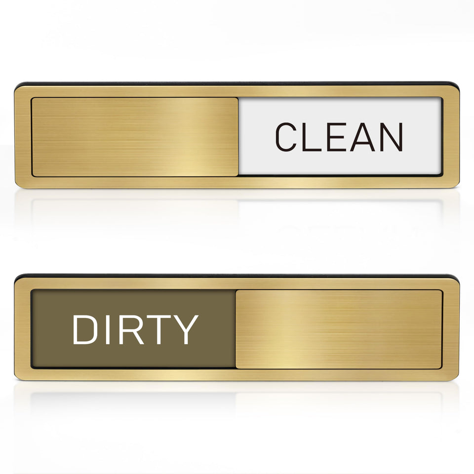 Abudada dishwasher magnet sign front view with clean indicator for organized kitchen use