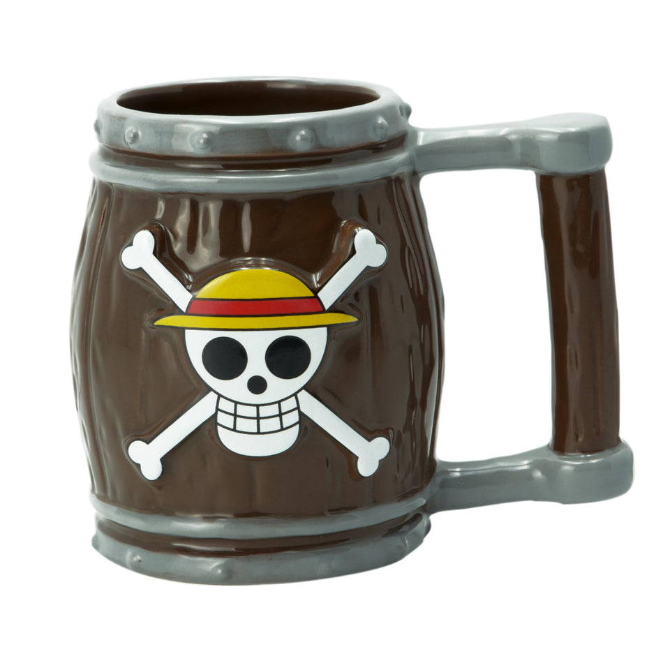 ABYSTYLE One Piece straw hat jolly roger barrel mug for daily coffee