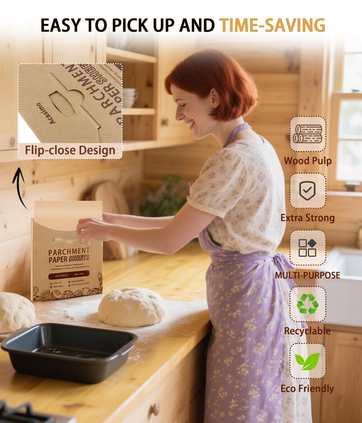 Acasimo oven liners in square sheets offering heat resistance up to 450°F