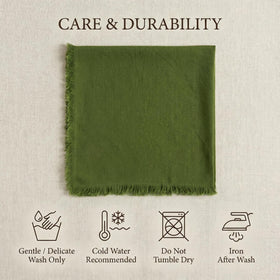 AccentHome gentle-cycle care label close-up indicates cold-wash maintenance.