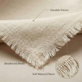 Mitered edges detail on ACCENTHOME napkins for formal dining