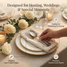 ACCENTHOME napkins are machine washable on gentle cycle, helping maintain color.