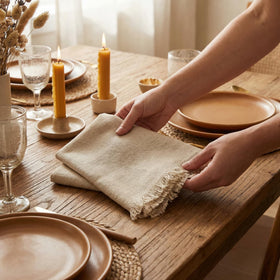 ACCENTHOME wedding table setup with napkins for hotel-quality elegance