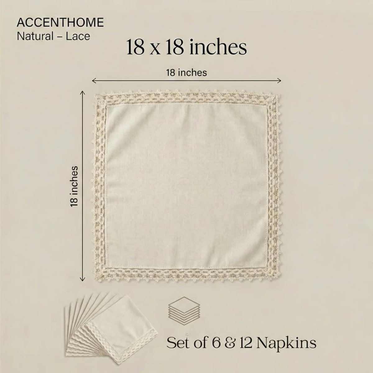 Table setting with ACCENTHOME napkins elevating family dining with sustainable style.