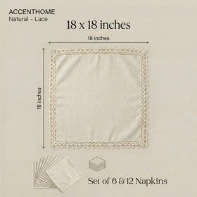 Table setting with ACCENTHOME napkins elevating family dining with sustainable style.