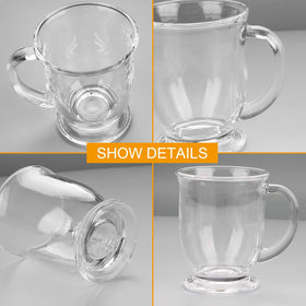 Accguan mug microwave-safe borosilicate glass resists temperature changes.