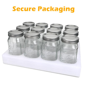Accguan mason jars double as decorative vases or wedding favors.