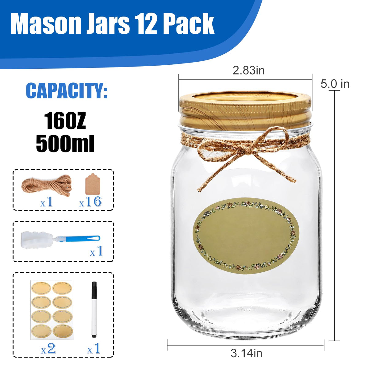 Accguan airtight band mason jar ensuring secure sealing during canning and storage