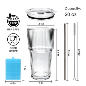 Closeup of the Accguan glass tumbler handle showing a comfortable grip