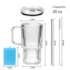 Accguan glass tumbler with handle offers a comfortable grip