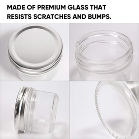 Accguan honey jar in clear glass showing content and freshness