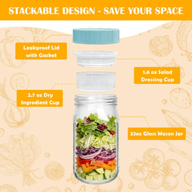 Accguan layered salad design preserves texture by separating ingredients