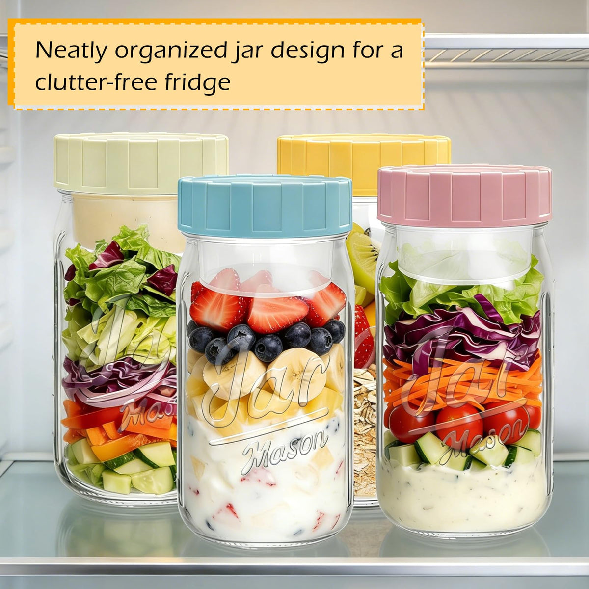 Accguan macaron colored lids help color-code meals for quick organization